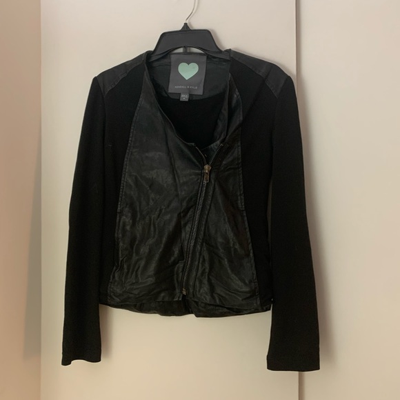 Kendall+Kylie Lightweight Leather & Fabric Jacket - Picture 4 of 9